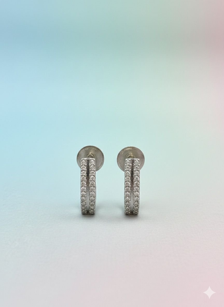 92.5 silver J-Type  Studs 
